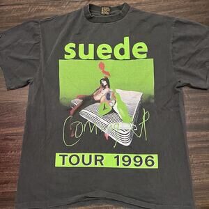Suede Coming Up Tour 1996 Europe band concert faded modern Vintage style shirt